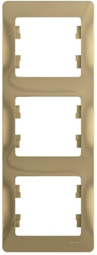 Рамка вертикальная Systeme Electric Glossa 3-м. титан картинка